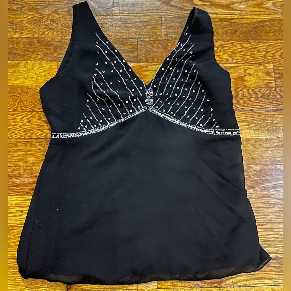 Bejeweled Black Tank🖤